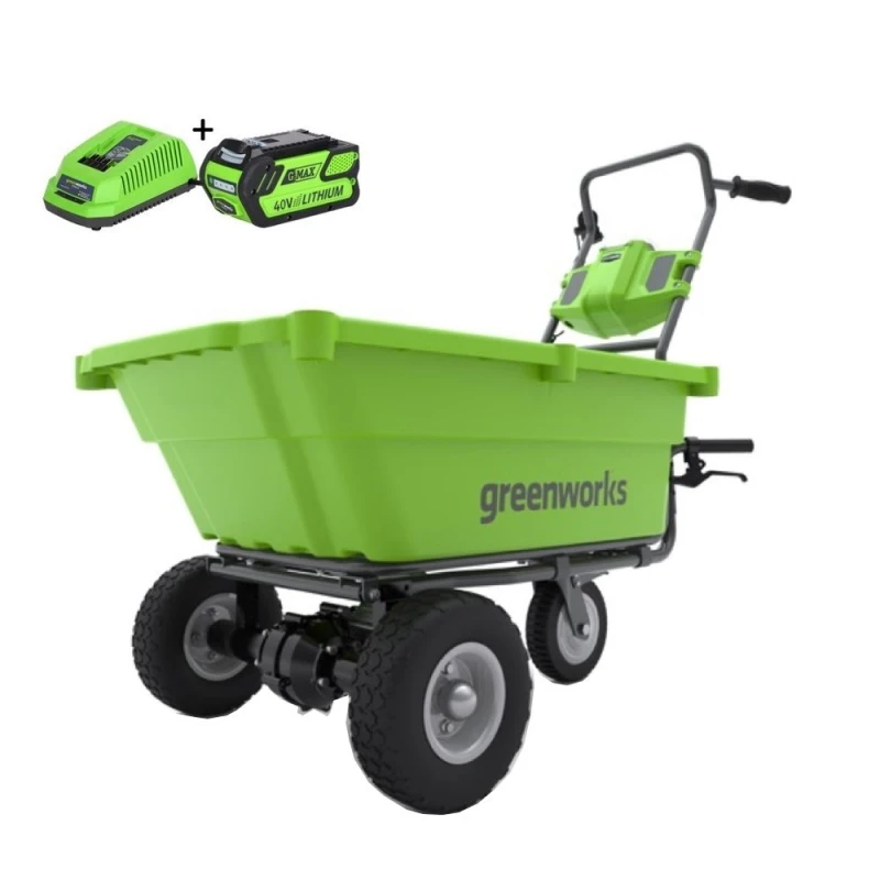 Greenworks Accu Kruiwagen 40V Met 4.0Ah Accu En Lader 1 Greenworks Accu Kruiwagen 40V Met 4.0Ah Accu En Lader