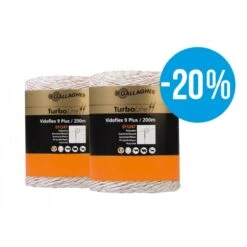 Gallagher Duopack Vidoflex 9 Turboline Plus Wit 2X200M