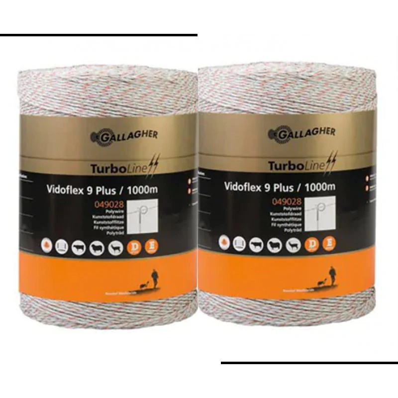Gallagher Duopack Vidoflex 9 Turboline Plus Wit 2x1000mtr 1 Gallagher Duopack Vidoflex 9 Turboline Plus Wit 2x1000mtr