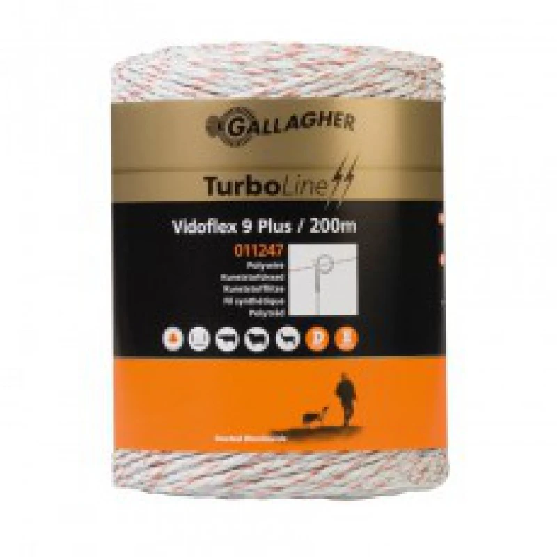 Gallagher Vidoflex 9 Turboline Plus Wit 200m 1 Gallagher Vidoflex 9 Turboline Plus Wit 200m
