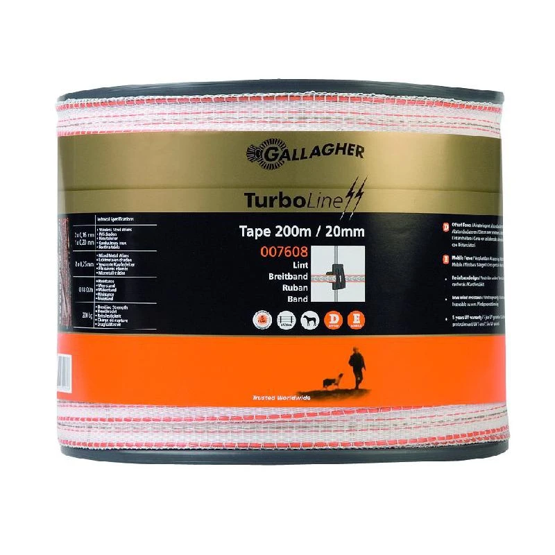 Gallagher Turboline Lint 20 Mm Wit 200m 1 Gallagher Turboline Lint 20 Mm Wit 200m